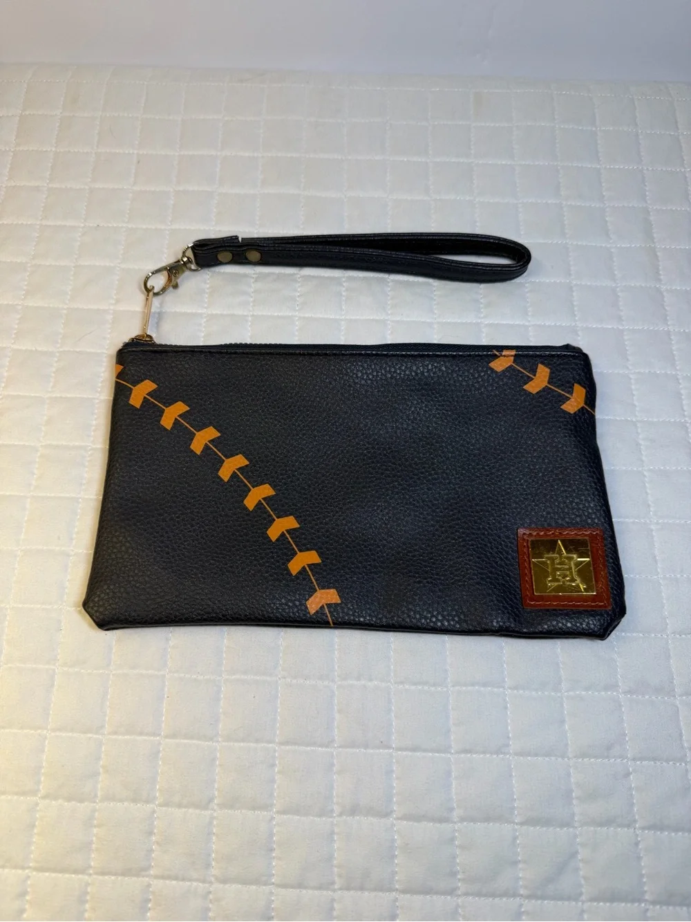 Houston Astros Baseball Wristlet Clutch